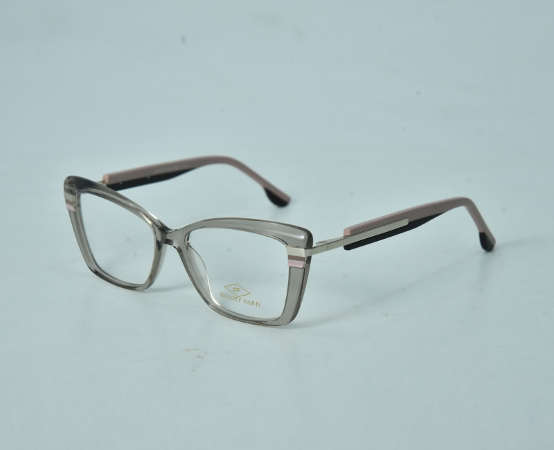 Sellott Paris - Trendy Transparent Gray cat Eye With Pink Side