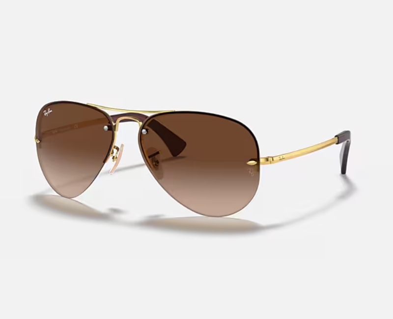 Rayban - Arista Brown Gradient Dark Brown 0RB3449I 001/13 3N Sunglasses