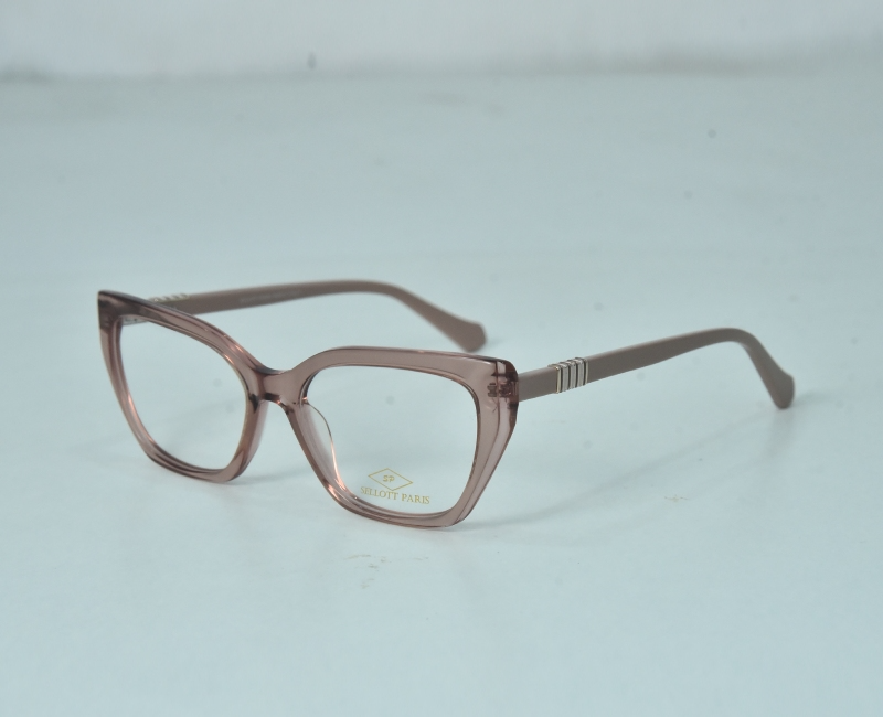 Sellott Paris - Retro Transparent Peach Colour Cat Eye