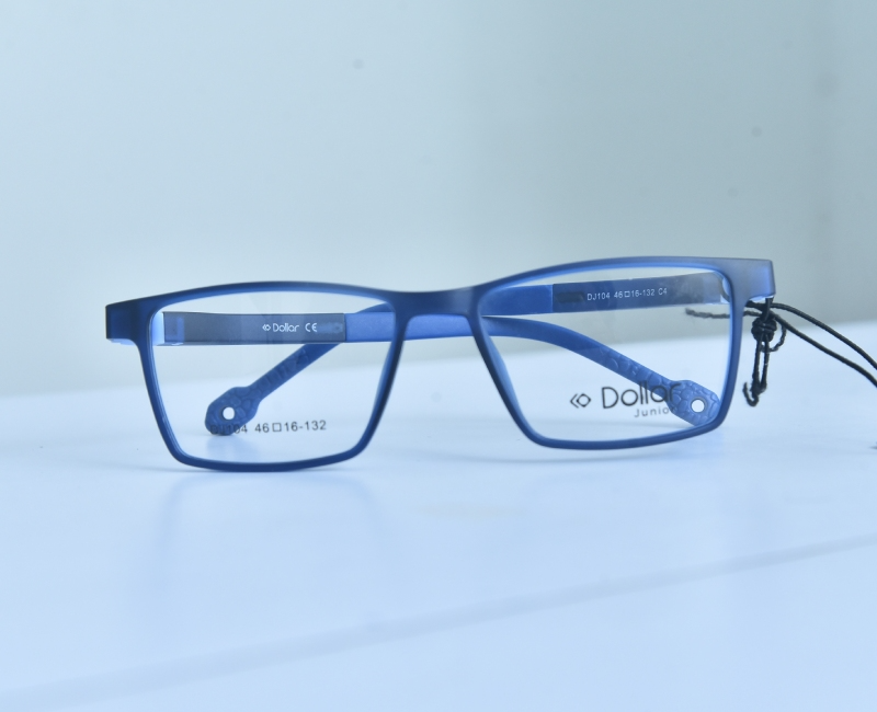 Dollar - Blue Full Rim Rectangle Flexible Side