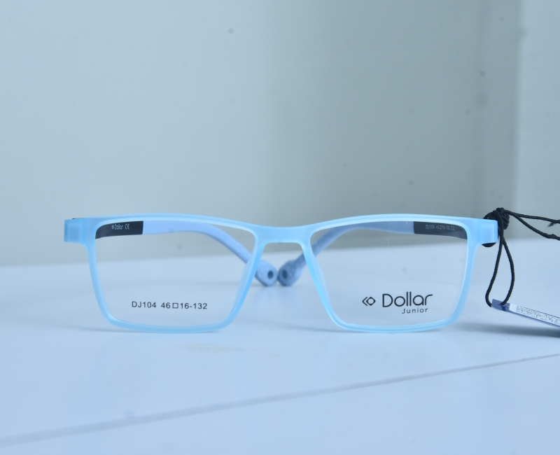 Dollar - Light Blue Full Rim Rectangle Flexible Side