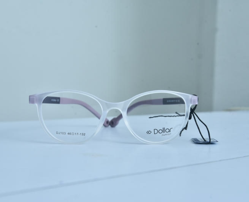 Dollar - White Cat Eye Full Rim Flexible Side