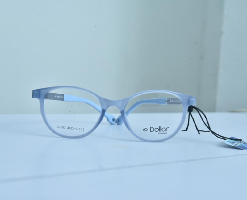 Dollar - Light Blue Cat Eye Full Rim Flexible Side
